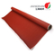 Tissu 0.4mm à hautes températures rouge de tissu de rideau en feu de fibre de verre pour le système de contrôle de construction du feu